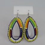 "five-colour" Maasai earrings